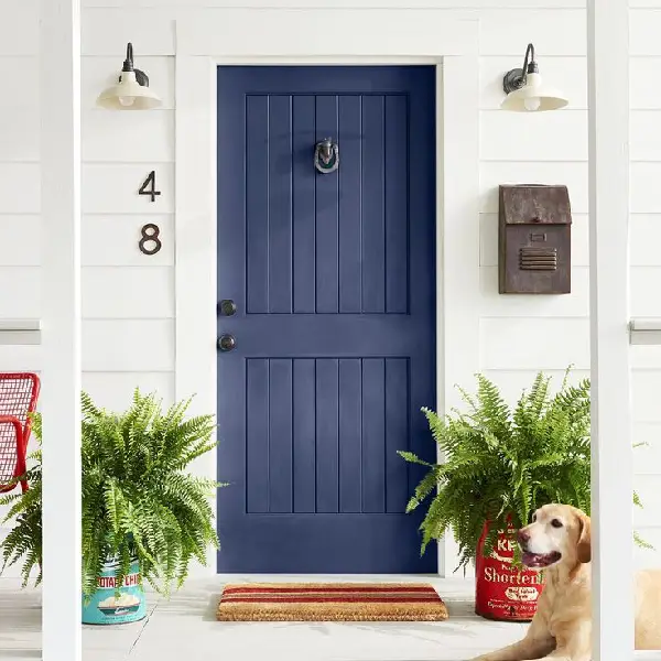 navy blue front door